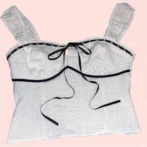 Sienna Sky White Textured Top